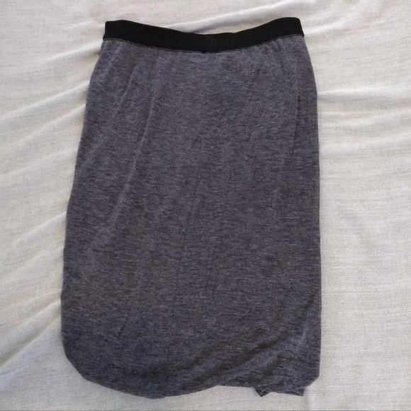 T by Alexander Wang Grey Twisted Hem Skirt Sz XS - Picture 4 of 5